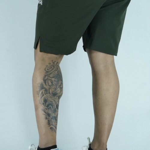 Running shorts Olive green color