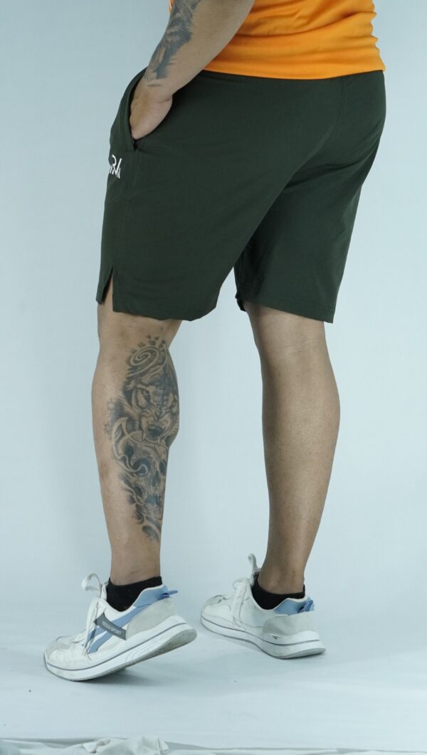 Running shorts Olive green color
