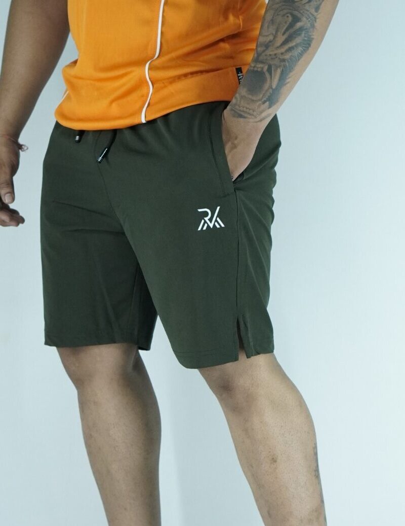 Running shorts Olive green color