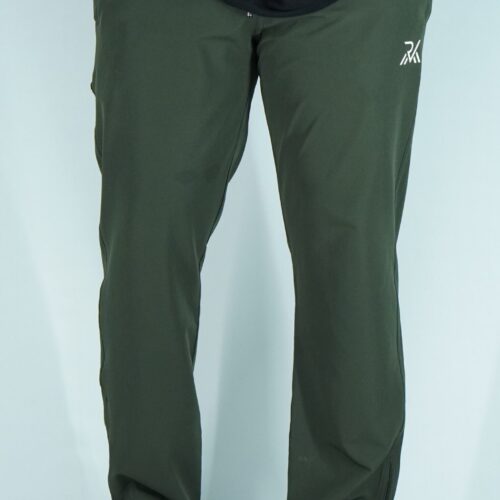 Straight Fit Lower Zip Olive Green