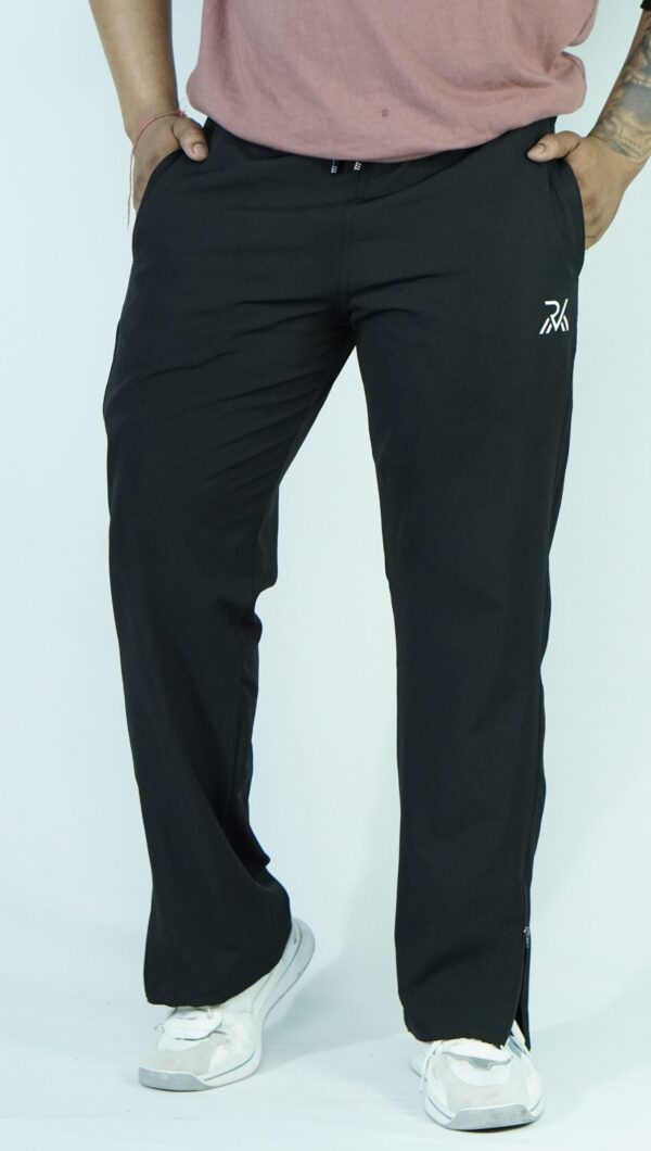 Straight Fit Lower Zip Black