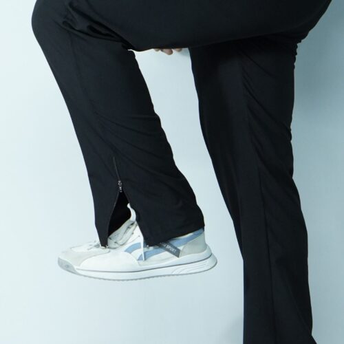 Straight Fit Lower Zip Black