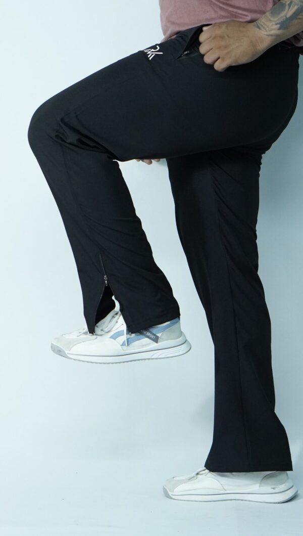 Straight Fit Lower Zip Black