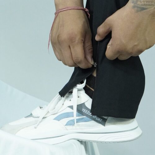 Straight Fit Lower Zip Black