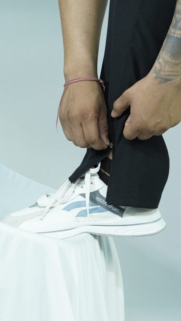 Straight Fit Lower Zip Black