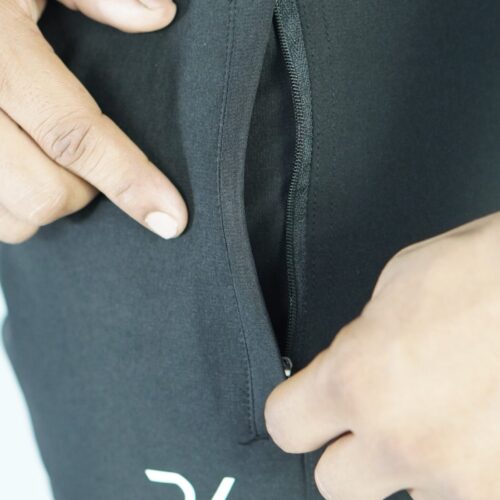 Straight Fit Lower Zip Black