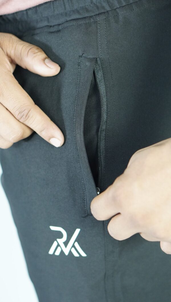 Straight Fit Lower Zip Black
